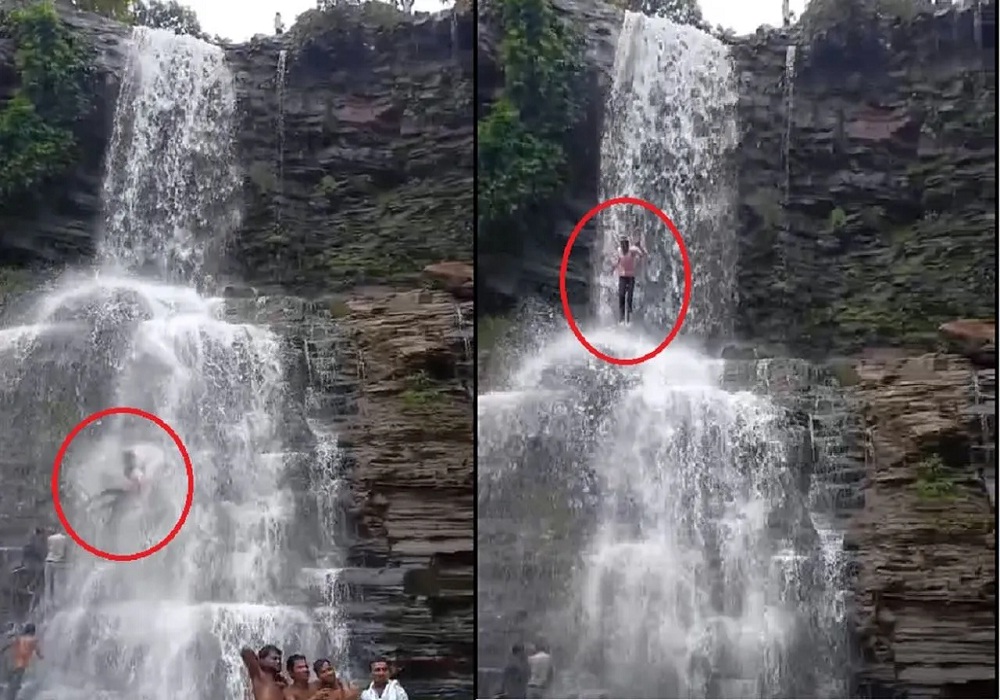 Dhaskud waterfall: रील बनाते समय 65 फीट ऊंचाई से नीचे गिरा युवक, झरने के पानी में फैला खून, चार हड्डियां टूटीं… VIDEO देखकर दहल जाएगा आपका दिल