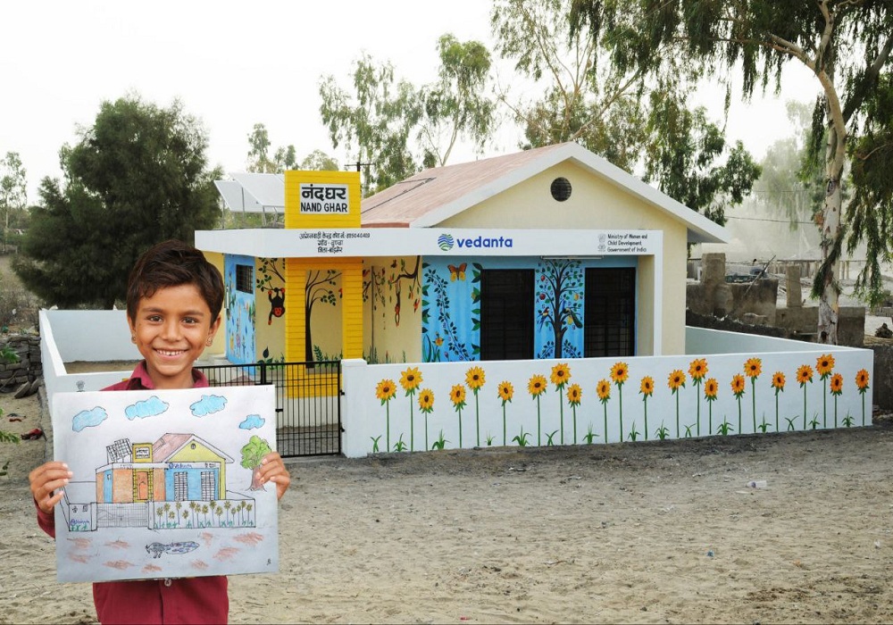 वेदांता का नंद घर मिशन 16 राज्यों में 10 हजार केंद्रों के साथ बनी सामाजिक प्रगति की पहचान